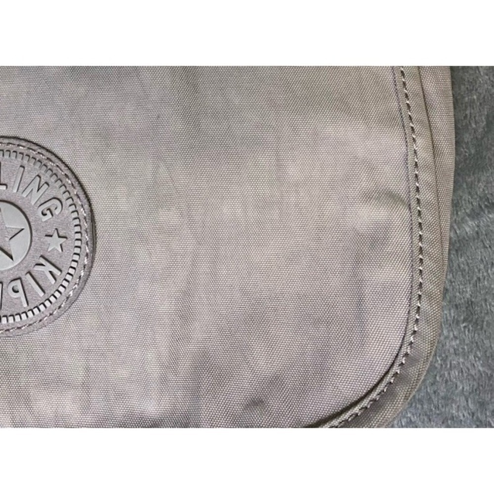 Kipling Lightweight Fold Over Flap Everyday Crossbody Purse, Light Gray - Picture 12 of 15
